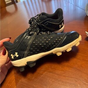 Under Armour Kids Black and White cleats